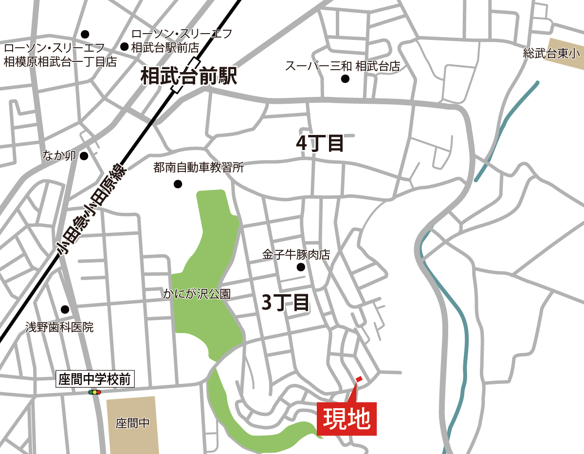 座間市緑ヶ丘　土地　区画図