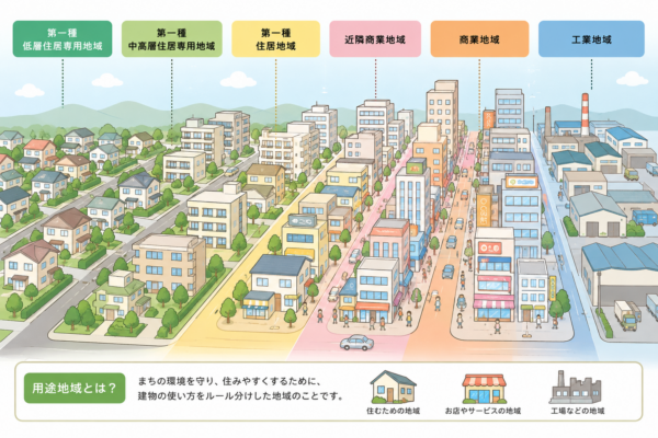 土地探しの際に気を付けること①～用途地域～